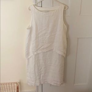 PureJill Linen Tiered Dress